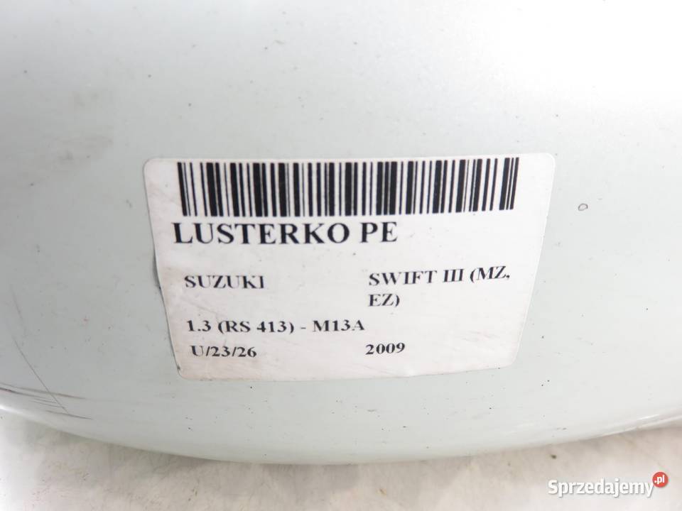 LUSTERKO PRAWE SUZUKI SWIFT MK6 5 PIN Z7T osobowe