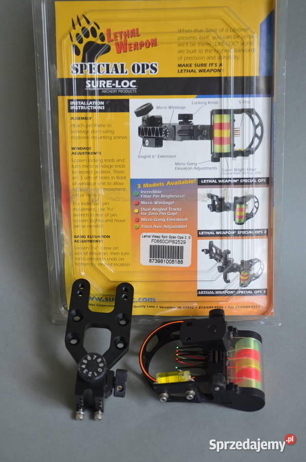 Celownik SureLoc Lethal Weapon OPS2 5 pin black Sporty strzeleckie i myślistwo Środa Wielkopolska sprzedam