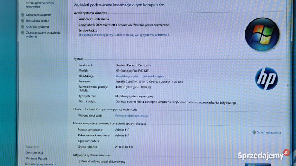 Zestaw HP Compaq Pro 6300 Microtower monitor NEC HP/Compaq Zielona Góra sprzedam