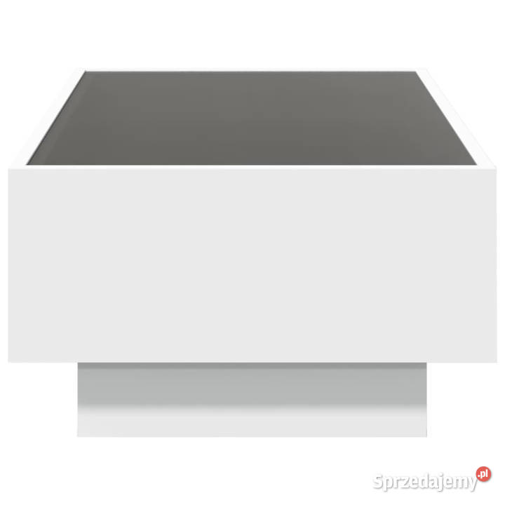 Stolik kawowy z LED biały 90x50x30 materiał Warszawa