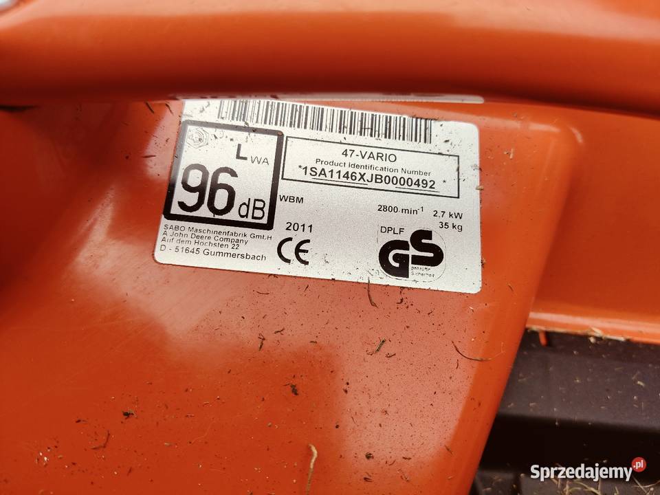 Kosiarka spalinowa Sabo model 47Vsrio ładny stan świętokrzyskie Sandomierz