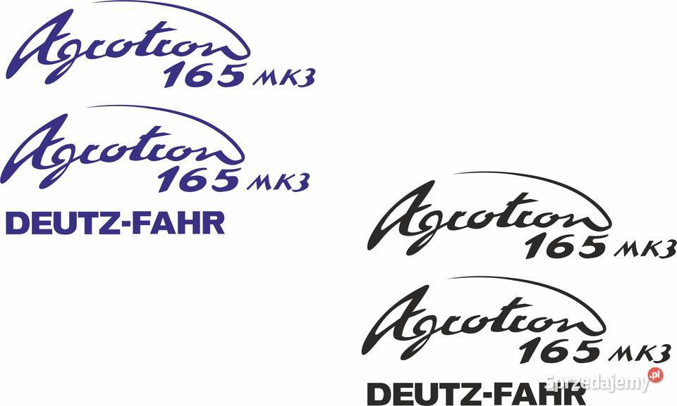 Naklejki deutz agrotron 165 mk 3 czarne Bydgoszcz