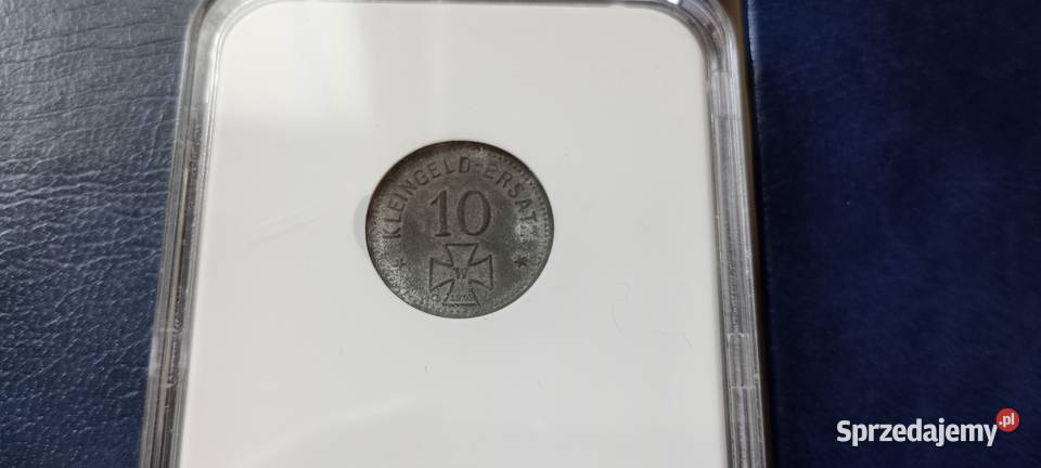 Stare monety 10 fenig 1918 cynk Niemcy grading Lesko sprzedam