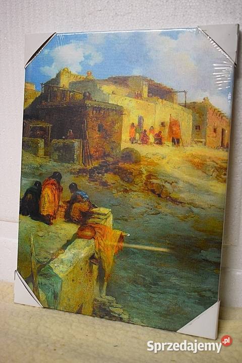Thomas Morgan An Indian Pueblo 1908 reprodukcja Chełmno