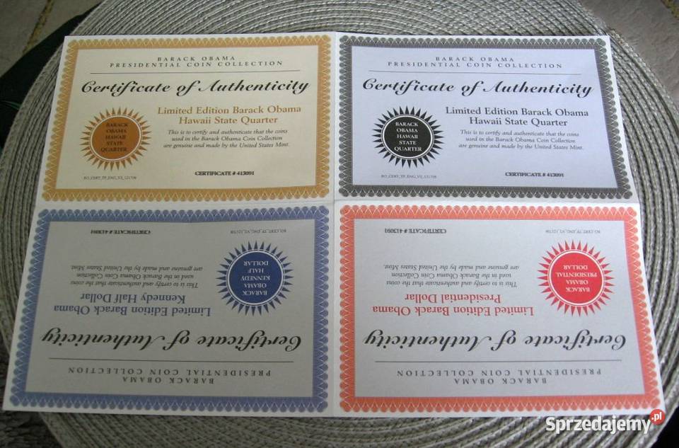 USA Monety Barack Obama e pięknym opakowaniu wielkopolskie Kalisz