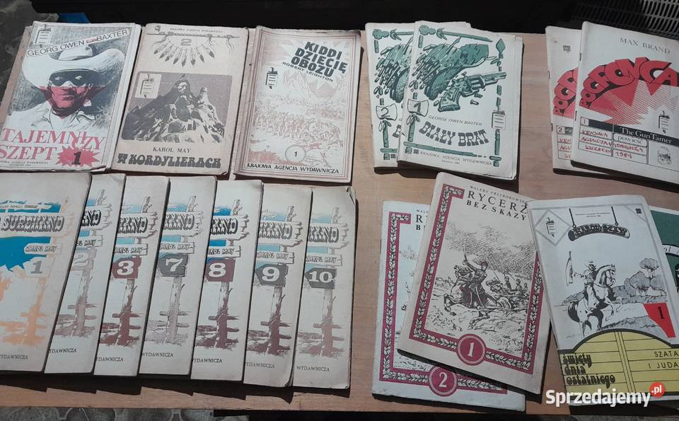 Stare książeczki PRL Old Surehand i inne Karol May różne zestaw 18 szt