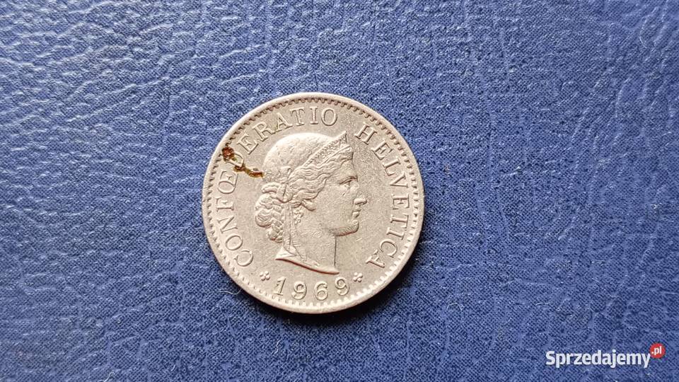 Stare monety 5 rappen 1969 Szwajcaria Lesko
