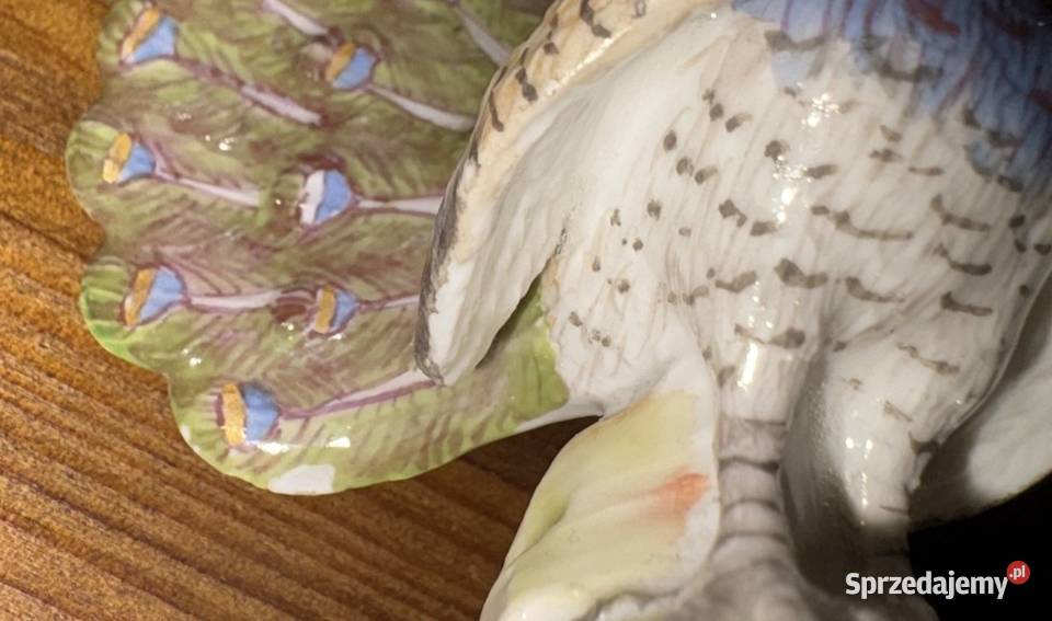 Miśnia porcelanowa figurka Paw proj Johann Poznań