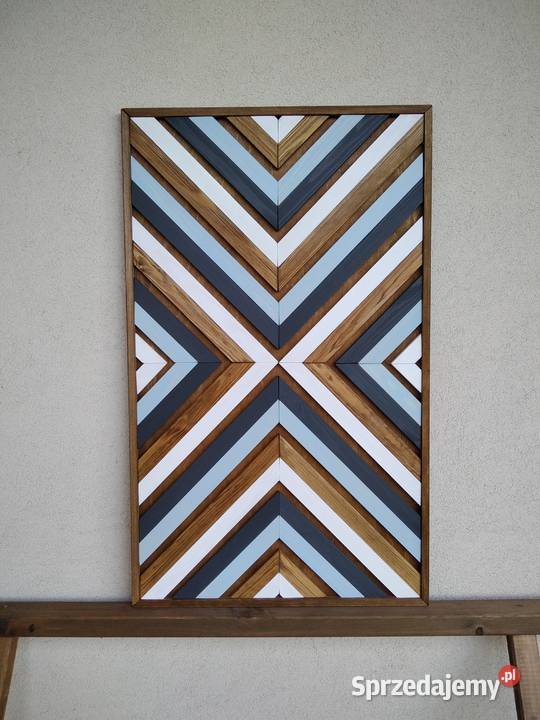 Obraz mozaika dekoracja drewno 89 x 54 wielokolorowy pomorskie sprzedam