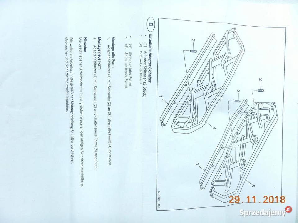 ADAPTER NA NARTY MERCEDES E KLASA W 202 AMG lubelskie