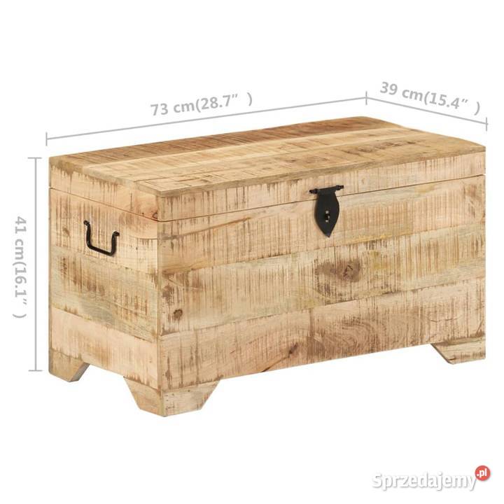 vidaXL Skrzynia z litego surowego drewna mango Warszawa