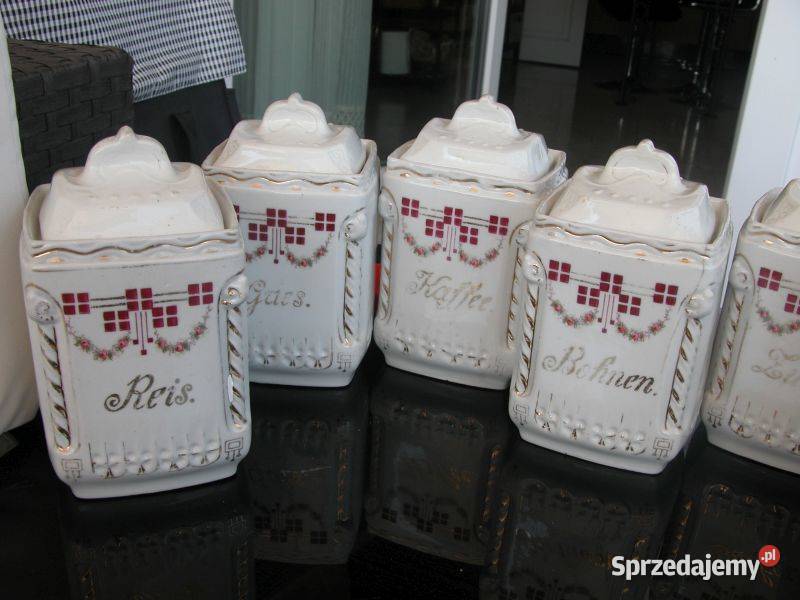 stare porcelanowe pojemniki kuchenne Gorzów Wielkopolski