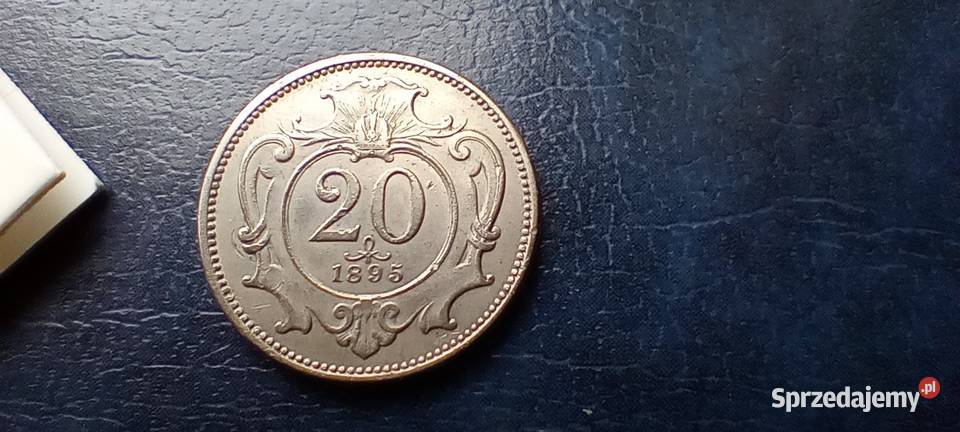 Stare monety 20 halerzy 1895 Austria Lesko