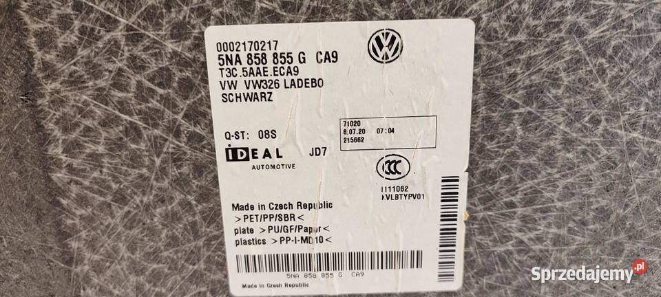VW TIGUAN II PODŁOGA BAGAŻNIKA 5NA858855G osobowe