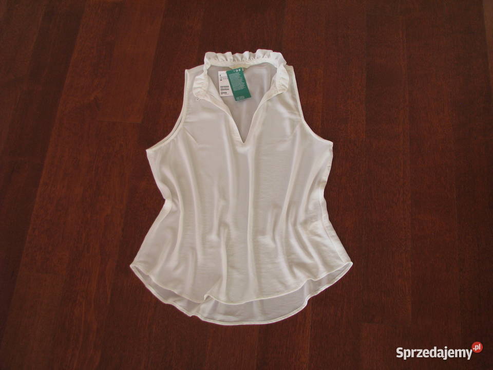Letnia biała bluzka koszula luźny krój bez Brzegi