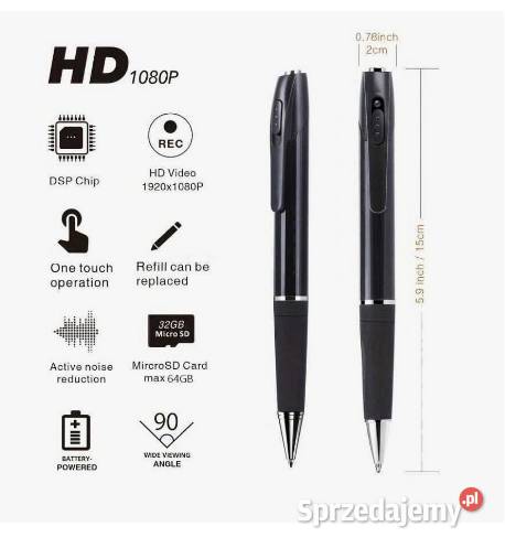 MINI KAMERA Full HD Ukryta Długopis Szpiegowanie Nowy Sącz