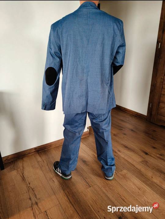 Garnitur męski niebieski 64 7XL Bonprix nowy