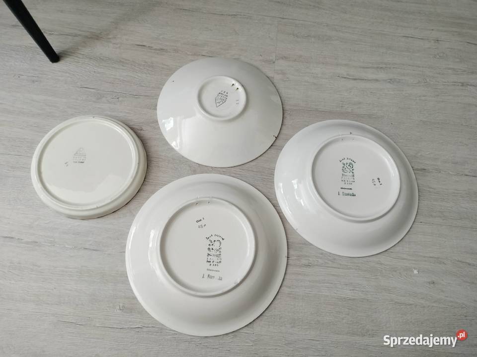 Talerze malowane ceramika Włocławek prl