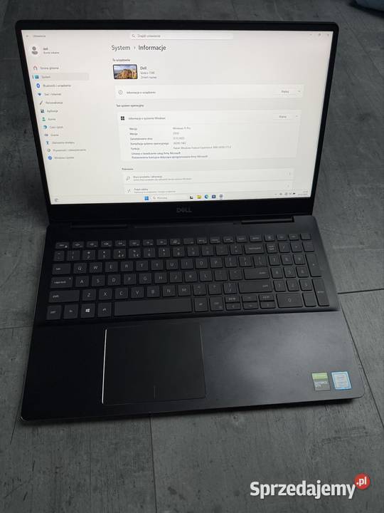 Dell Vostro 7590 i7 16 RAM GTX 1650 WIN 11 Pro Gdańsk