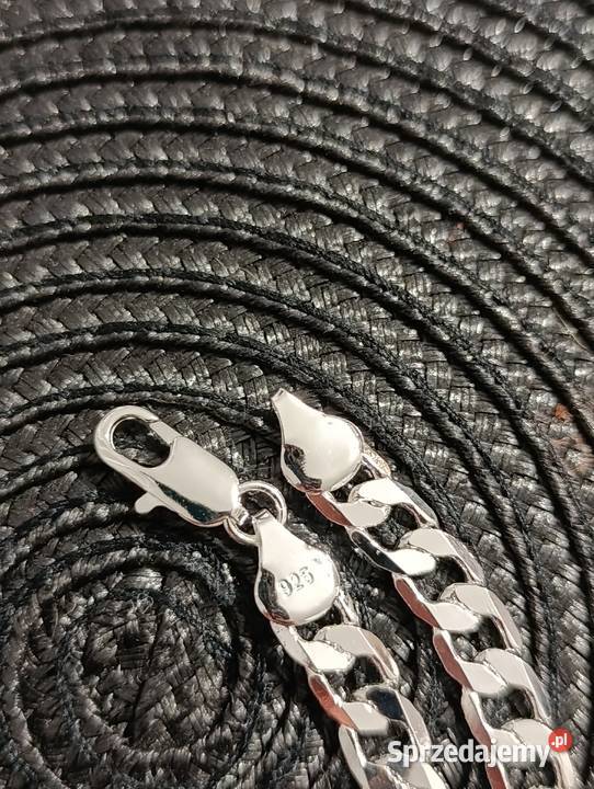 925 łańcuszek męski 55 6mm modny splot pancerka Lublin