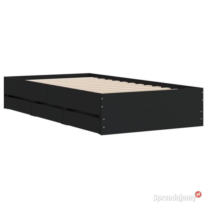 Rama łóżka z szufladami czarna 100x200 WM3207288 Warszawa sprzedam