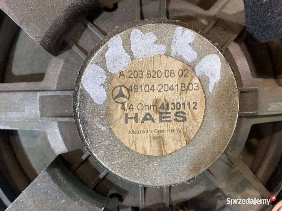 Głośnik półki bas A2038200802 mercedes c w203 Wyposażenie wnętrza Szczecin