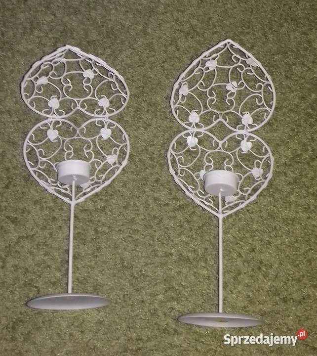 2 śliczne ażurowe świeczniki Warszawa sprzedam