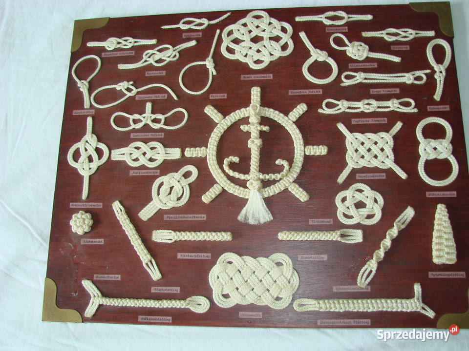 Węzły i plecionki żeglarskie tablica Pruszcz Gdański