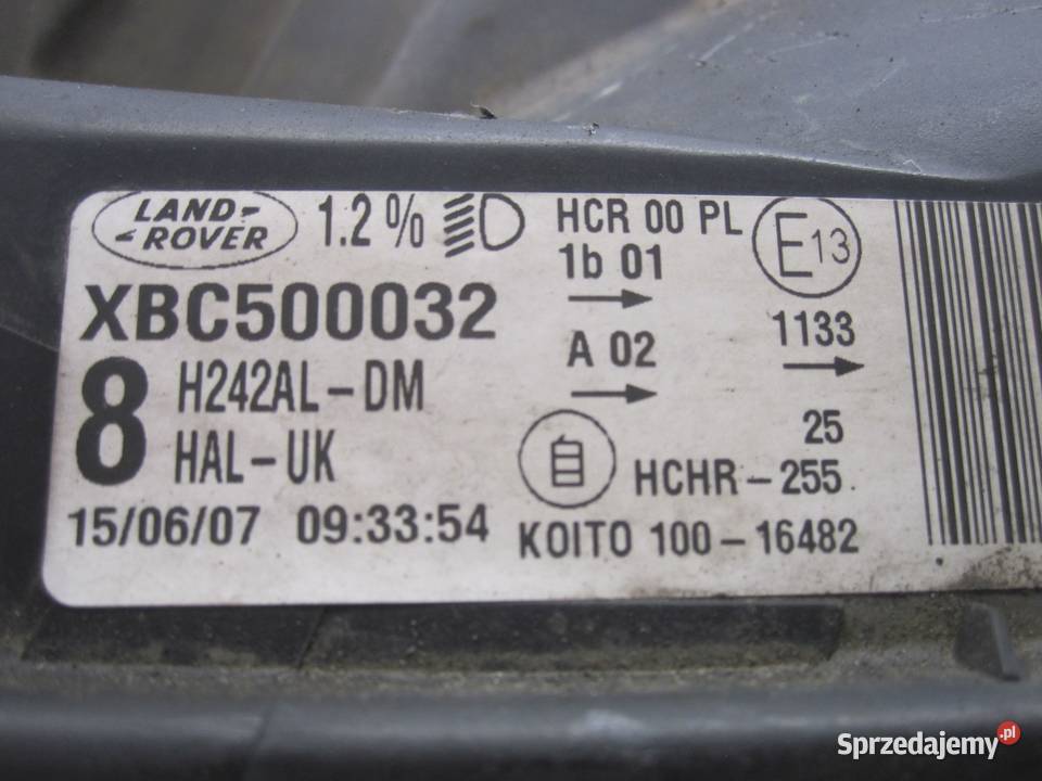 LAND ROVER DISCOVERY 08r lampa lewa przód ANGLIK Kielce