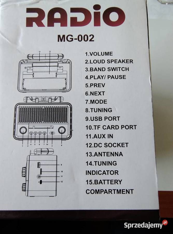 Radio MG002 śląskie Żory sprzedam