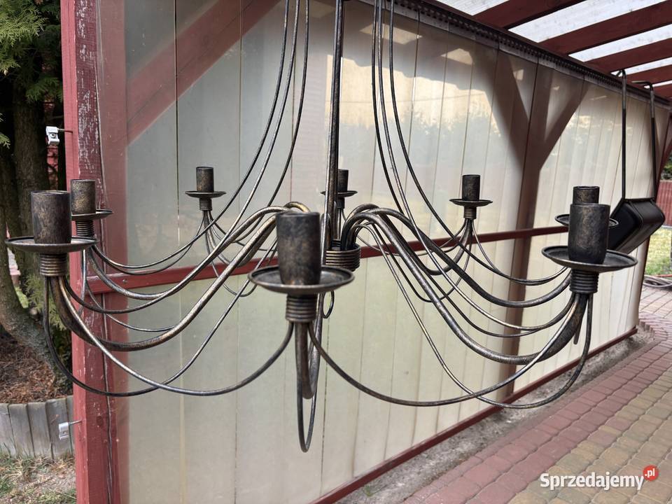 Lampa Żyrandol wiszący czarny w stylu Bytom