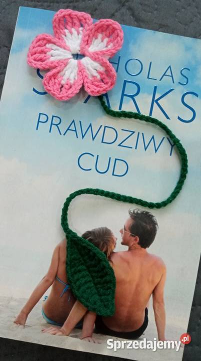 Kwiatek na szydełku zakładka do książki