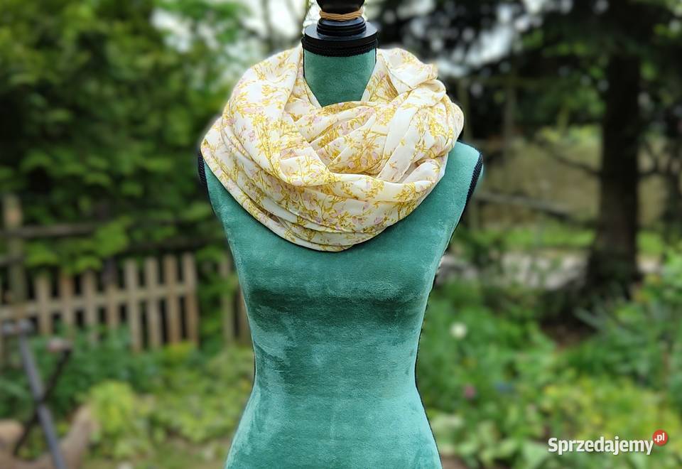 Szal komin HM wzór kwiatowy kwiaty floral na Pozostałe Szczecin