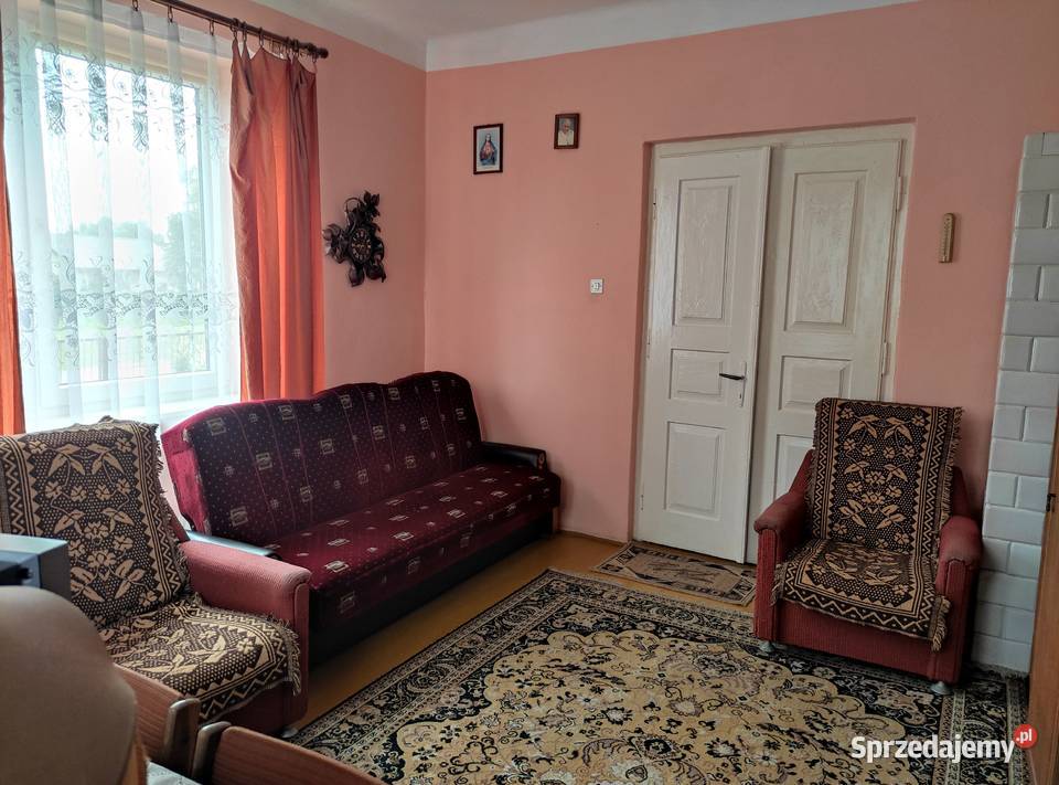 Gospodarstwo dom obora stodoła pow 085 ha wolnostojący Zakrzew sprzedam