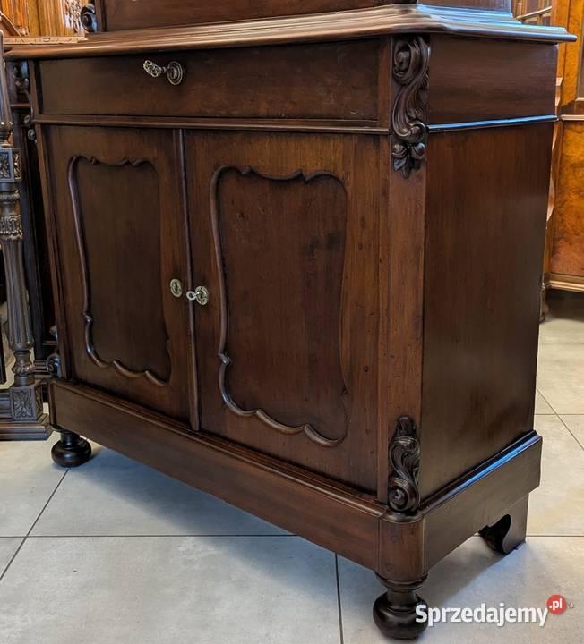 Piękny zabytkowy kredens mahoniowysklep Dąbrowa Antyki, Sztuka, Kolekcje