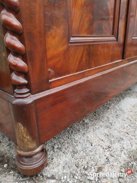 Piękna komoda biedermeier XIXw KOMPLET Wałbrzych