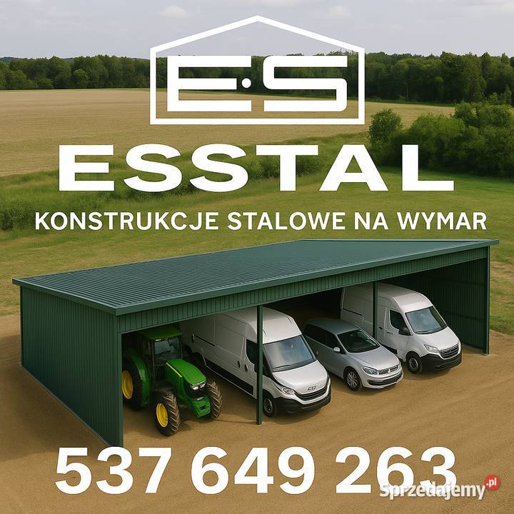 Garaż Blaszany HALA MAGAZYNOWA Wiata Wysoki 81m2 Tuchola