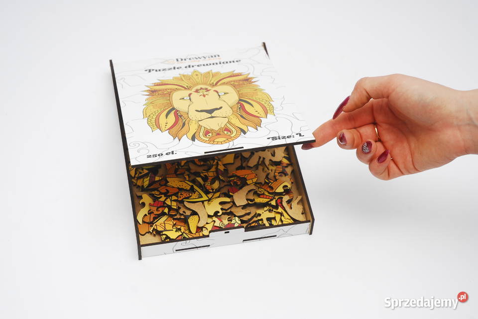 Puzzle Drewniane Premium EKO Układanka LEW Rodzinne Łódź