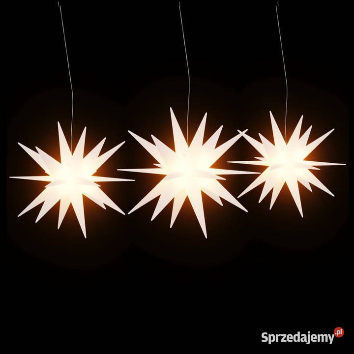 Ozdoby świetlne z LED 3 składane białe WM356197 Pozostałe Warszawa