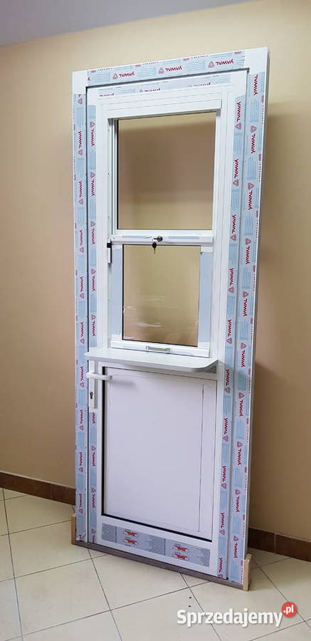 Drzwi aluminiowe z oknem do sklepu kuchni baru Świecko