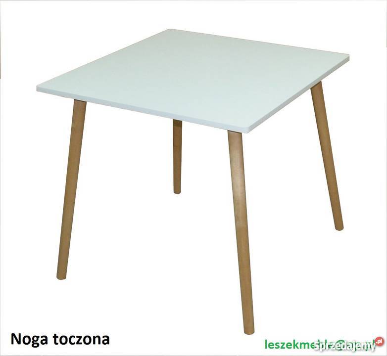 STÓŁ KWADRATOWY 70 70 BLAT KWADRAT DĄB NA MDF 75cm Tołkiny