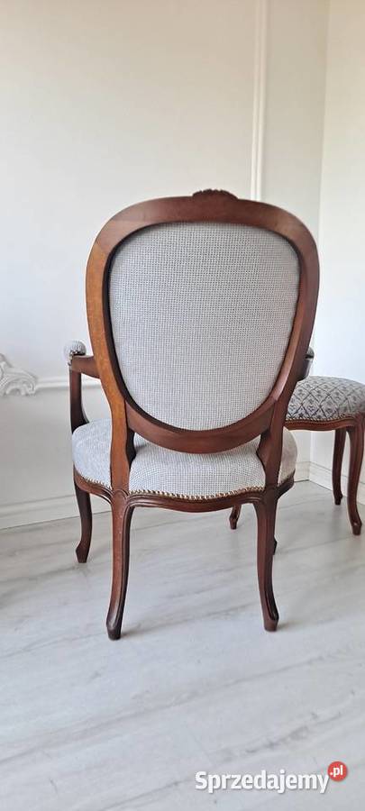 Stylowy fotel krzesło ornament Ludwik Szczecin