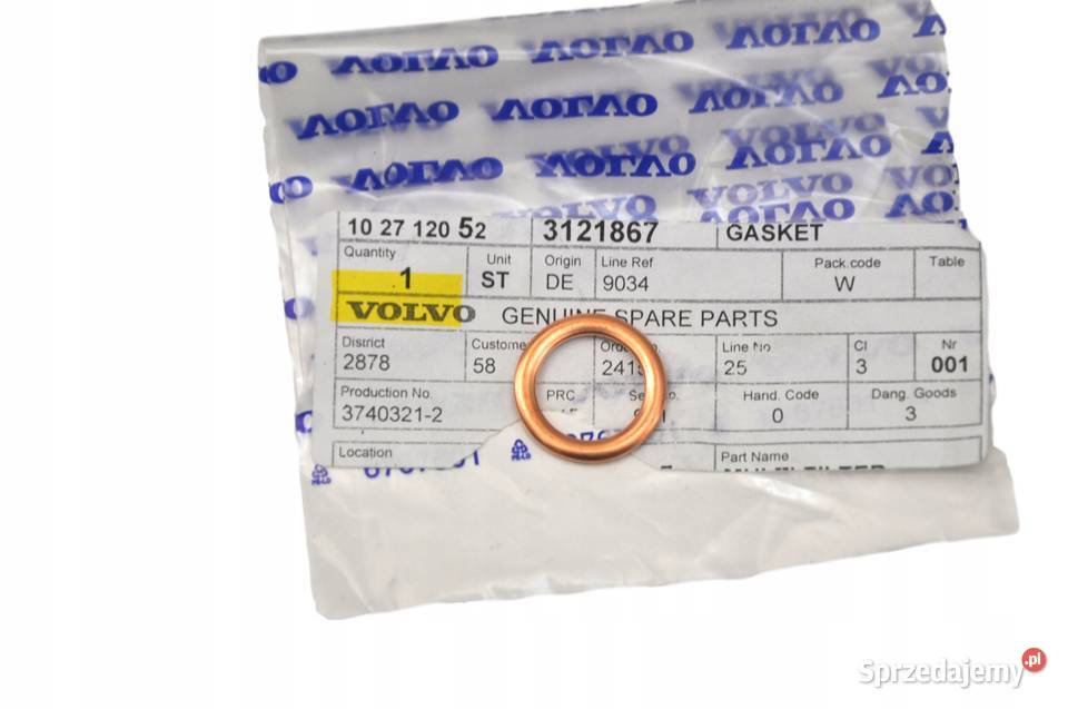 VOLVO 440 460 480 uszczelka korka spustu oleju sprzedam