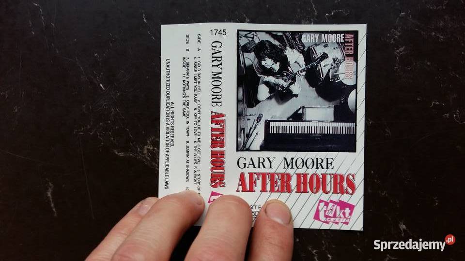 Kaseta magnetofonowa Gary Moore After hours Wyd kaseta podlaskie Siemiatycze