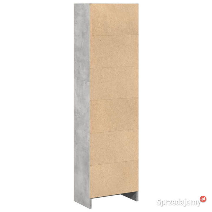 Regał szarość betonu 40x24x143 materiał Regały
