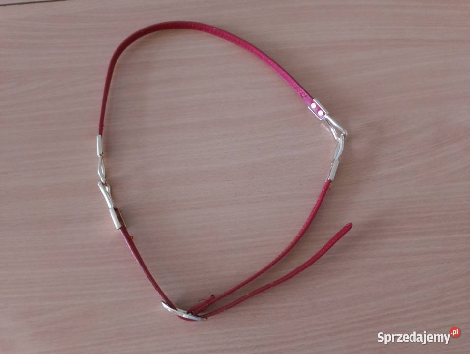 PASEK czerwony Accessorize ze złotymi elementami Długość 104 Paski