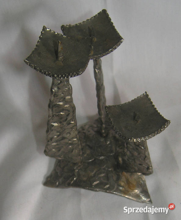 świecznik vintage metaloplastykaDvin