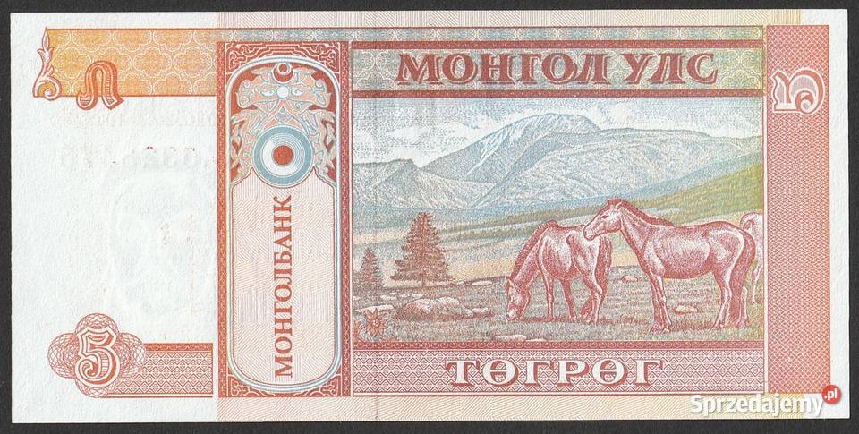 MONGOLIA 5 TUGRIK 1993 AA0 STAN BANKOWY UNC sprzedam