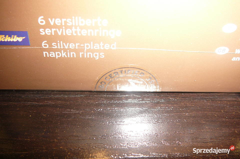 6 Obrączki na serwetki metal aniołek Tchibo Nowe Wrocław