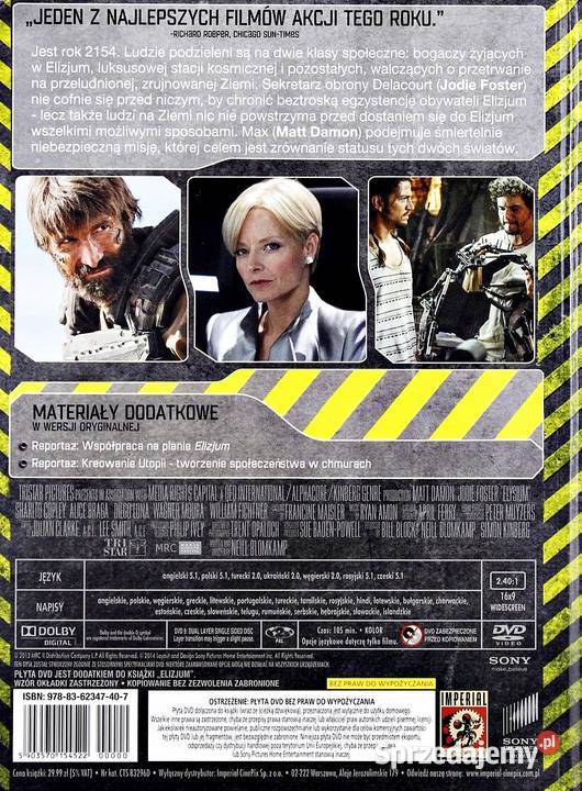 ELIZJUM MATT DAMON JUDIE FOSTER Kalisz sprzedam
